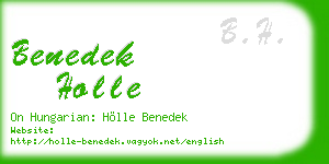 benedek holle business card